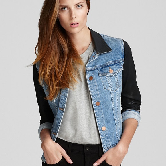 J Brand "Bowie" Two-Tone Denim Jacket - Picture 1 of 6
